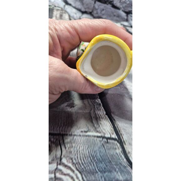 3" Ceramic Mini Pitcher Japan Hand Painted MCM Home Decor Pinapple Tropical EUC - Picture 3 of 3